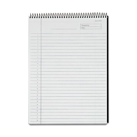 Tops Products TOPS, DOCKET DIAMOND TOP-WIRE PLANNING PAD, WIDE/LEGAL RULE, BLACK, 8.5 X 11.75, 60 SHEETS 63978